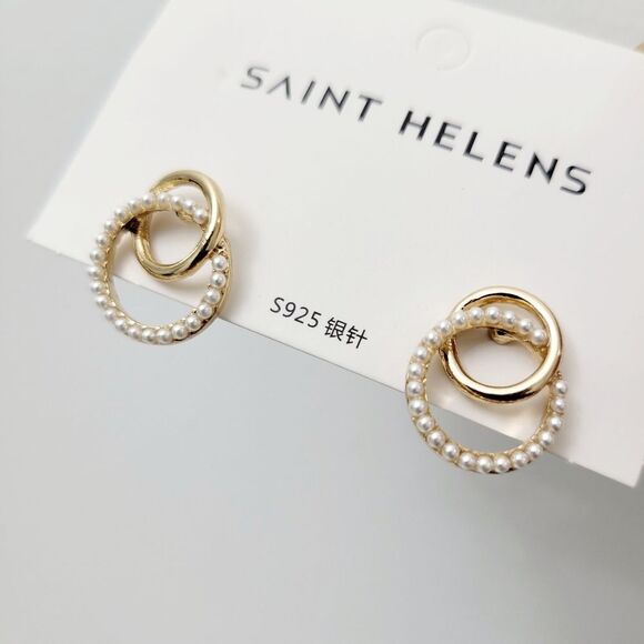 Brand New Saint Helens Gold Tone Pearls Earrings - Picture 3 of 8